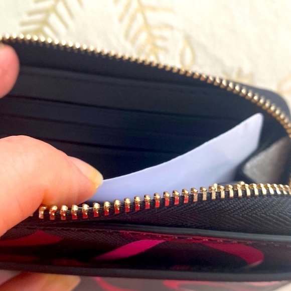 kate spade Other Wrapping Party Small Zip Wallet / Cardcase, Black & Pink - Picture 8 of 15